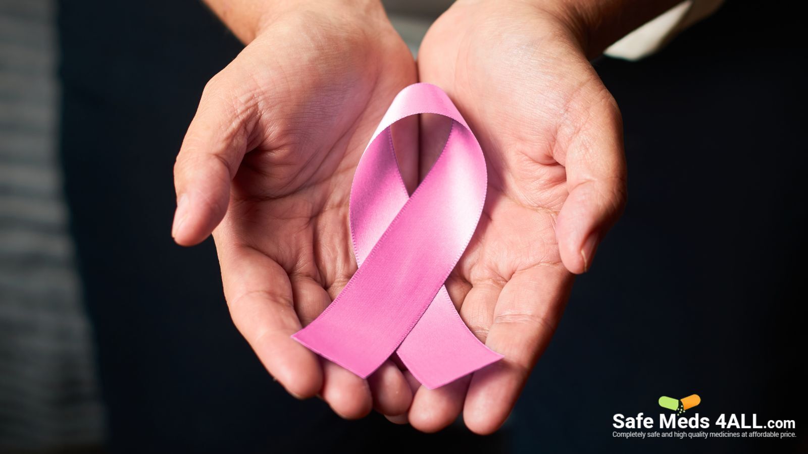Pink ribbon denoting breast cancer and it's prevention.