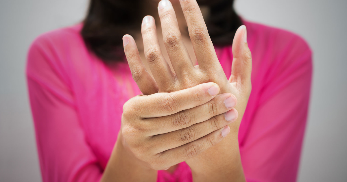 GIRL PRESSING HER PALM