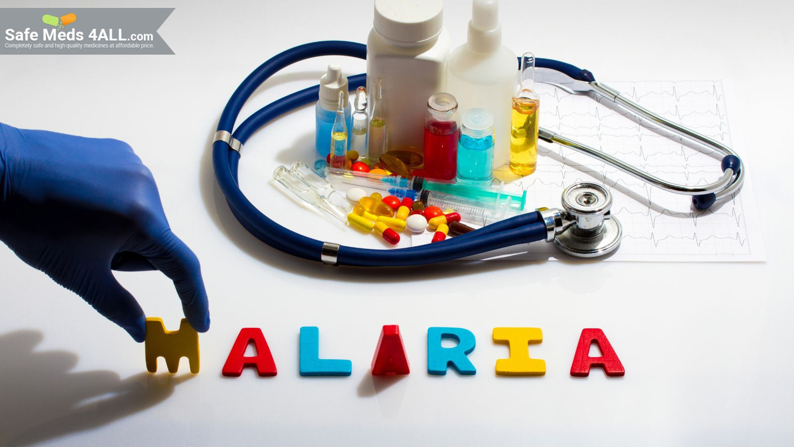 A stethoscope along with other drugs and injection.