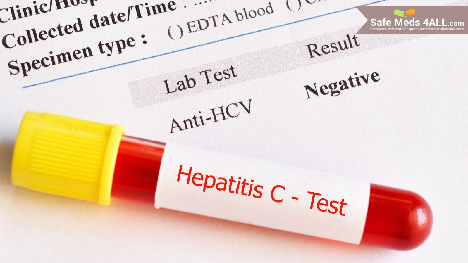 A test tube for hepatitis C