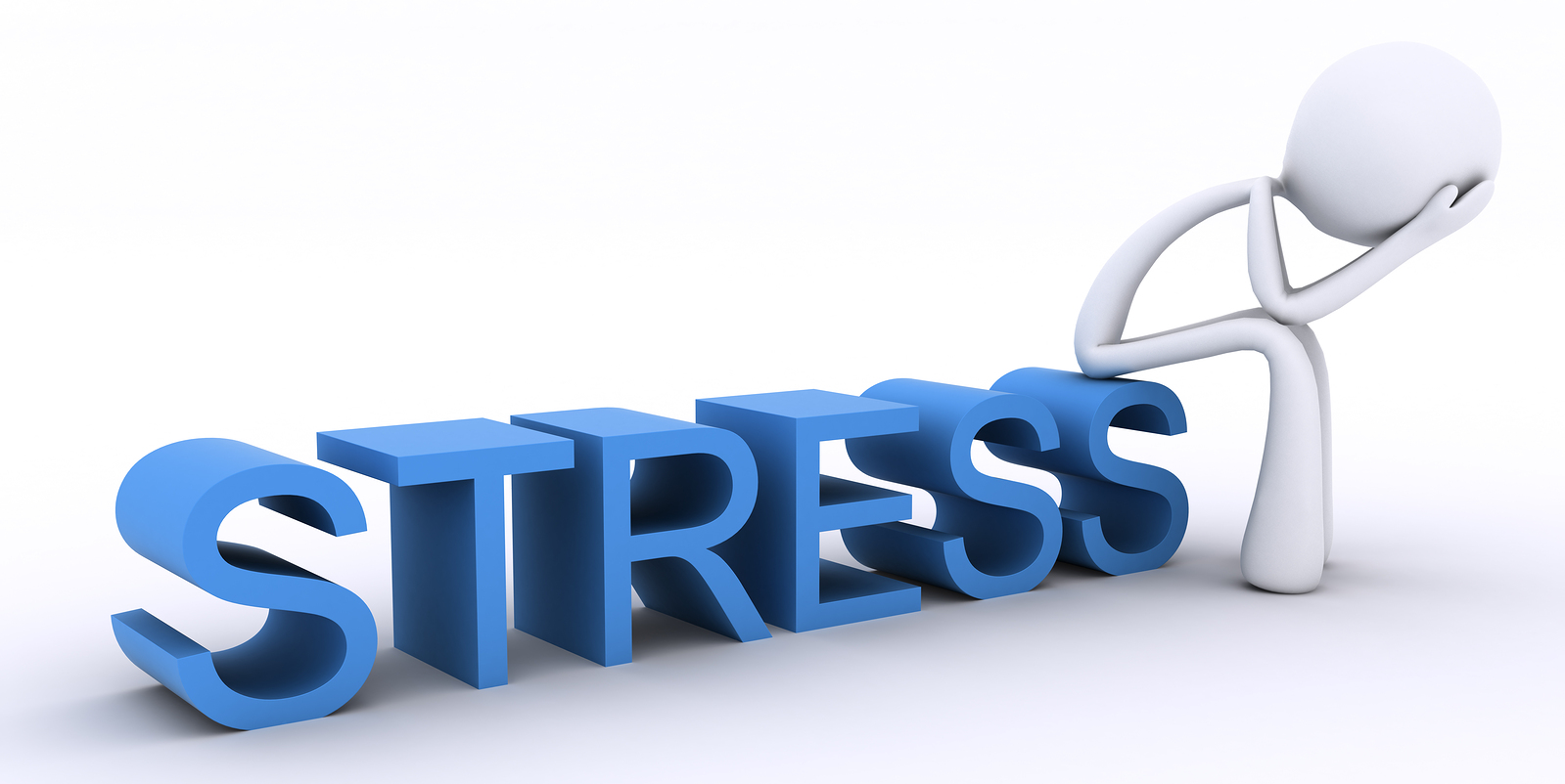 Animated person sitting on stress