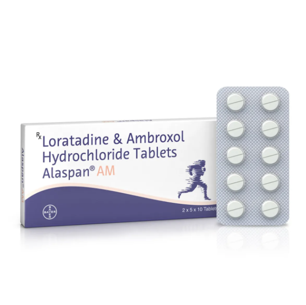 Ambroxol (60mg) + Loratadine (5mg) Generic Tablets 