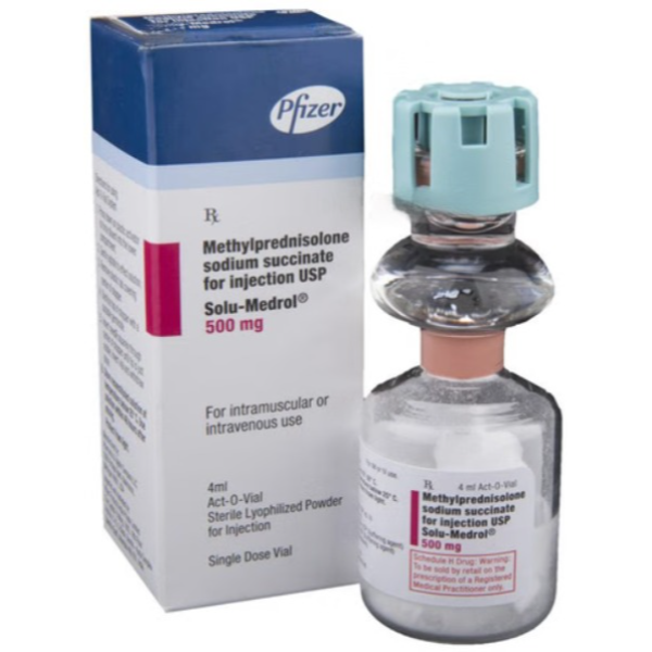 SoluMedrol 500mg (4ml Vial) Injection Vial - BRAND