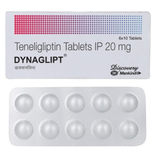 A pack and a strip of Teneligliptin 20mg Tablets