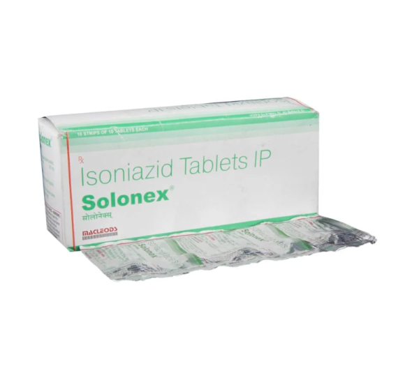 A box and a strip of Isoniazid 300mg Tablets