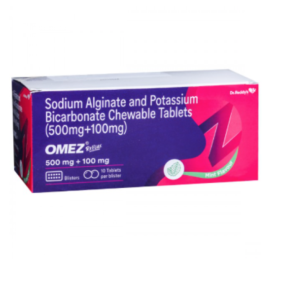 A box of Alginic Acid + Potassium Hydrogen Carbonate
