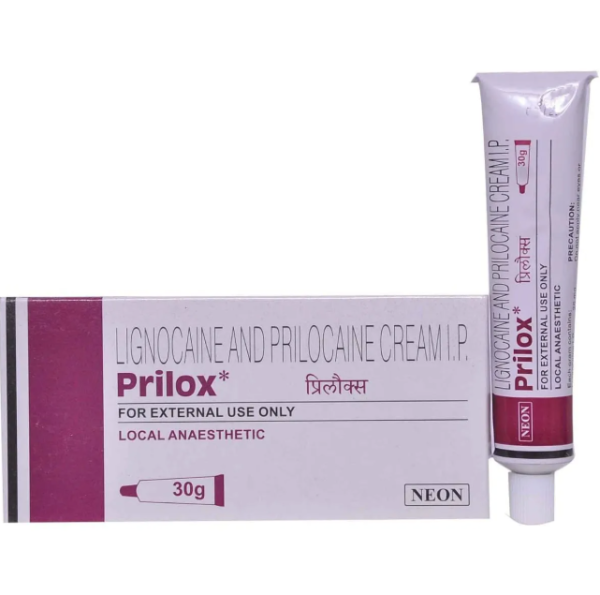 A pack and a tube of Prilocaine + Lidocaine Cream