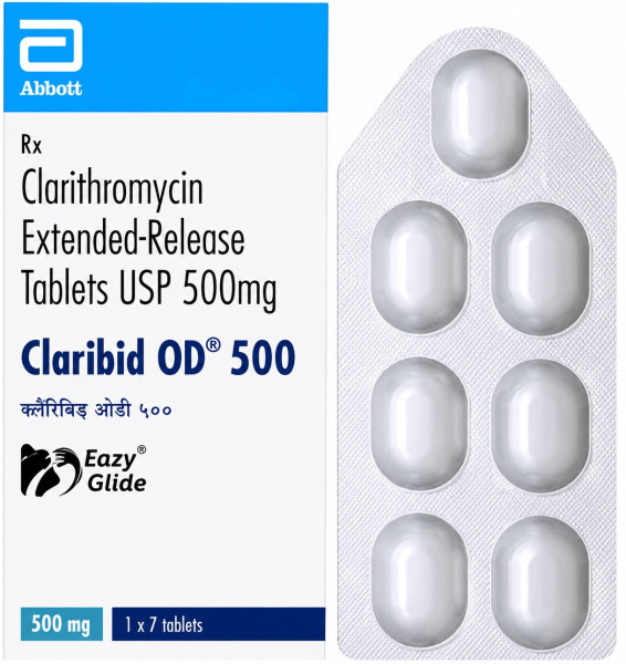 A pack and a strip of Biaxin XL 500mg Generic Tablet (Extended-Release)