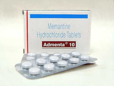 Box and two blister packs of generic Memantine HCl 10mg tablet