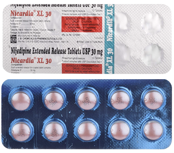 Procardia XL 30mg Generic Tablets