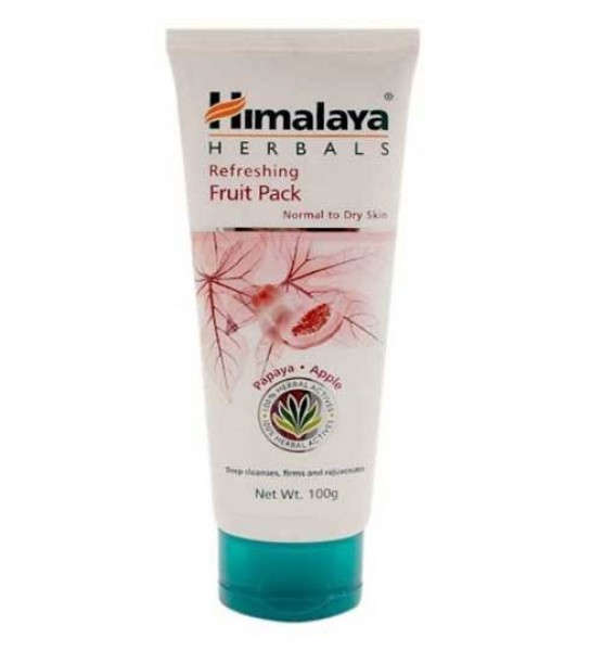 A tube of Himalaya Refreshing Fruit Face Pack 100 gm