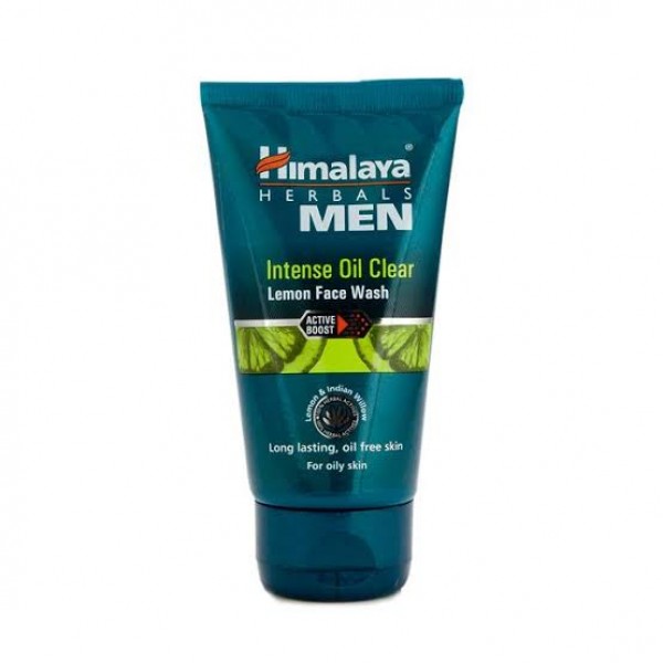 A tube of Himalaya MEN Intense Oil Clear Lemon Face Wash 50 ml