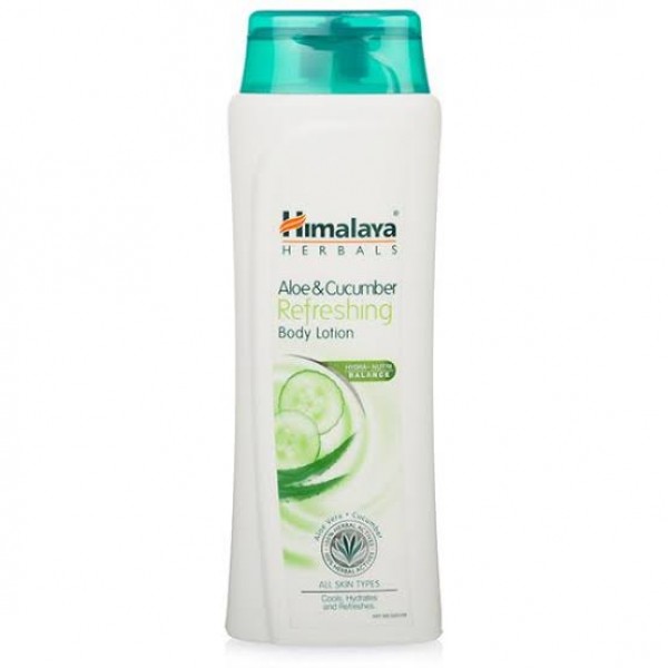 A Himalaya Aloe & Cucumber Refreshing Body Lotion Bottle