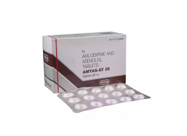 Amlodipine 5mg + Atenolol 25mg Tablets