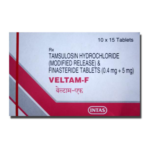 A box of generic Tamsulosin (0.4mg) + Finasteride (5mg) Tablet