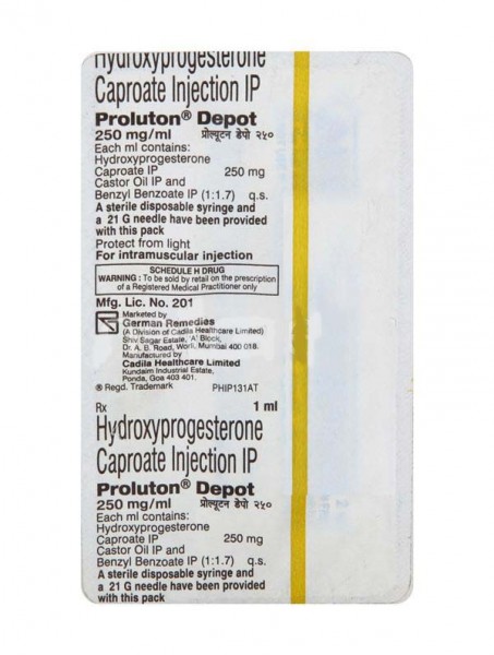 A strip pack of Makena 250 mg/ml generic Injection - Hydroxyprogesterone