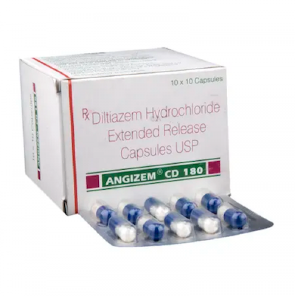 Box and a strip of Cardizem 180 mg Generic tablets - Diltiazem