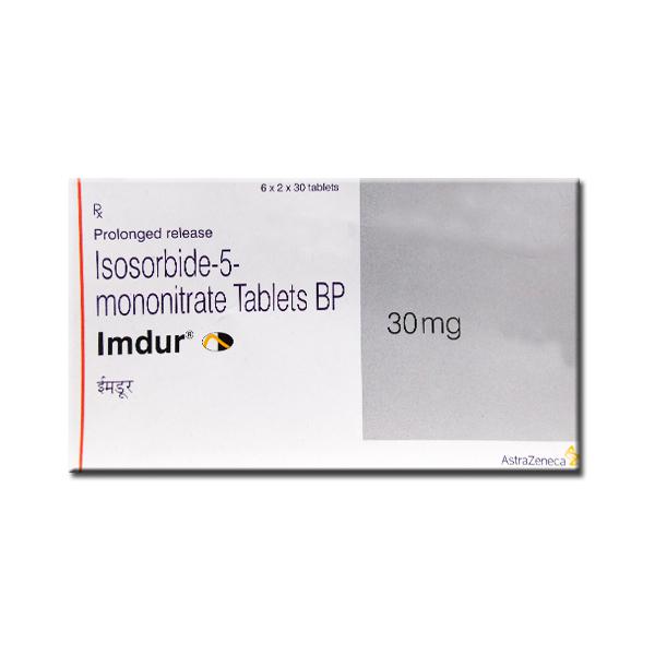 A box of Imdur 30 mg Tablet PR - Isosorbide Mononitrate 