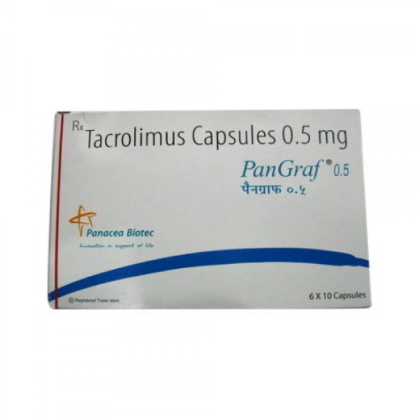 A box of Prograf 0.5 mg Generic capsule - Tacrolimus