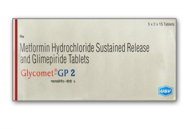 A box of Glimepiride (2mg) + Metformin (500mg) Tablet