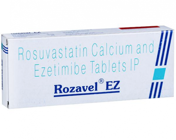 A box of Rosuvastatin (10mg) + Ezetimibe (10mg) Tablet