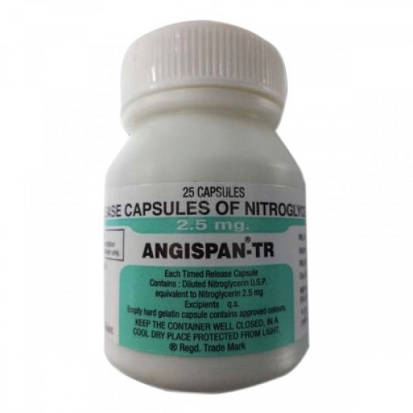 A bottle of generic Nitroglycerin 2.5mg Tablet