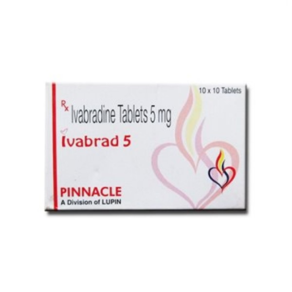 A box of generic Ivabradine 5 mg Tablet