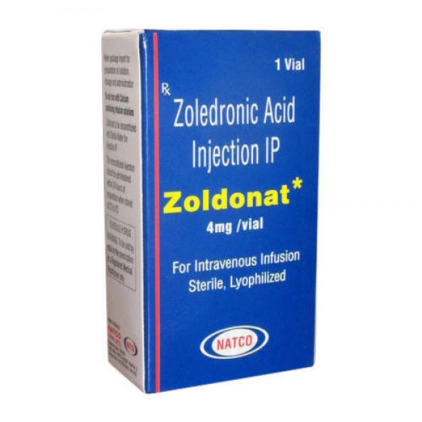 A box of generic Zoledronic Acid 4mg Injection