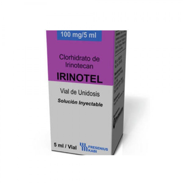 A box pack of generic Irinotecan 100mg/5ml Injection