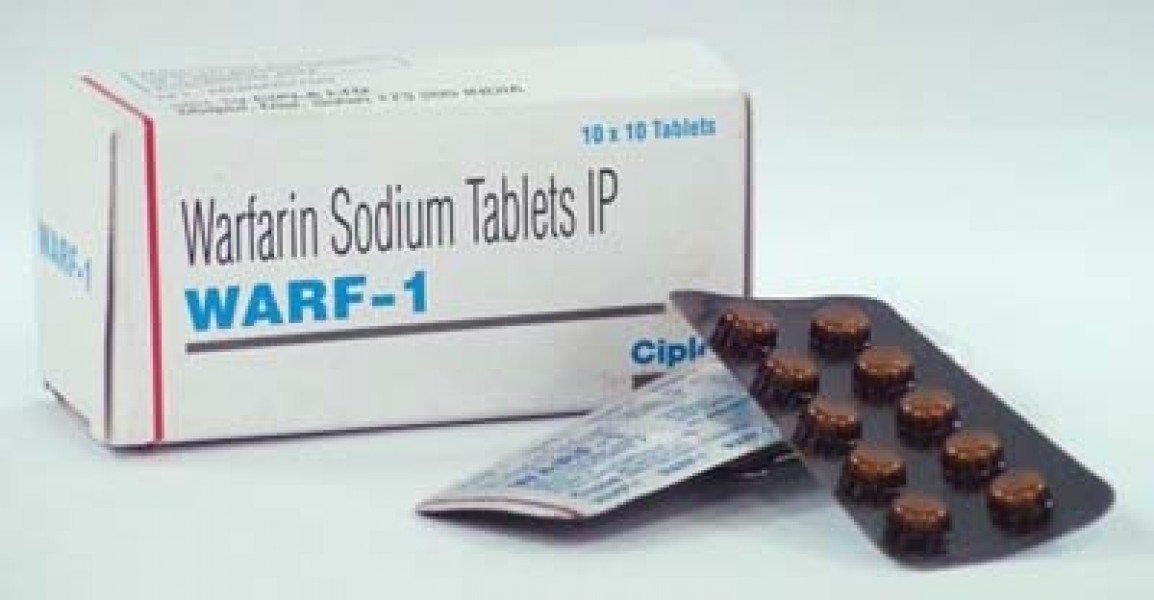 A box and two blisters of generic Warfarin 1mg Tablet