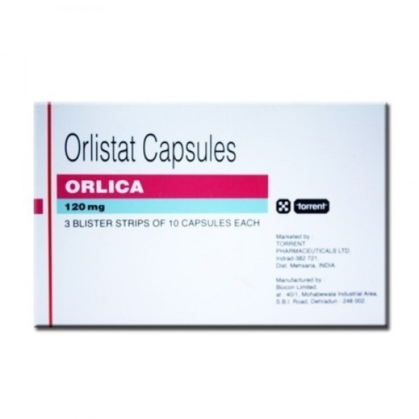 Box of generic Orlistat 120mg capsule