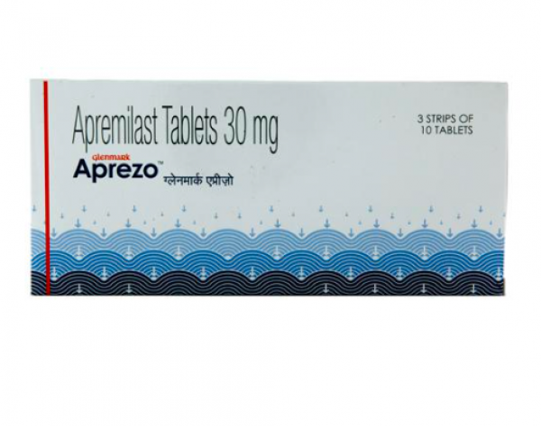 A box of Apremilast 30mg Generic Tablets