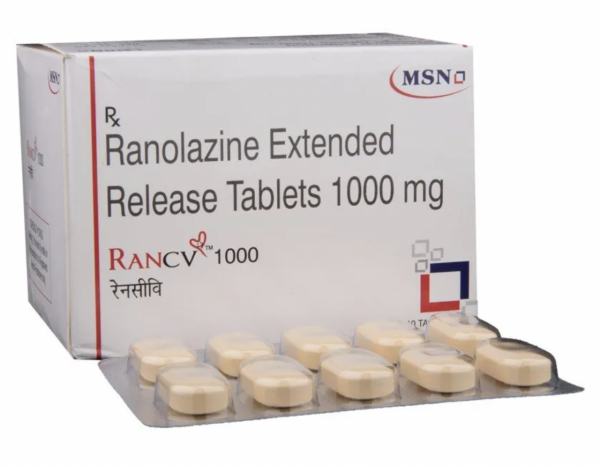 Ranexa ER 1000mg Generic Tablets