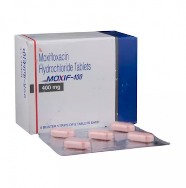 Box and generic blister strips of moxifloxacin