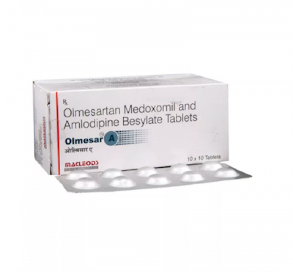 Box and a blister of Azor 20mg/5mg Generic tablets - Olmesartan / Amlodipine