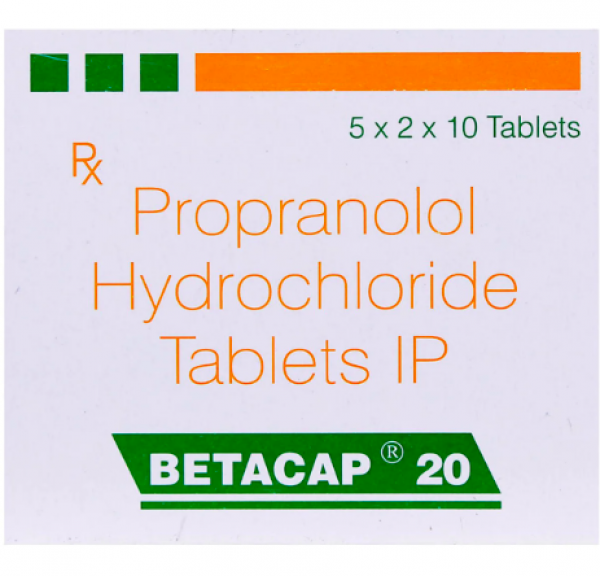 A box of Propranolol 20mg Generic Tablets
