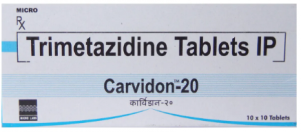 A box of generic Trimetazidine 20mg Tablet