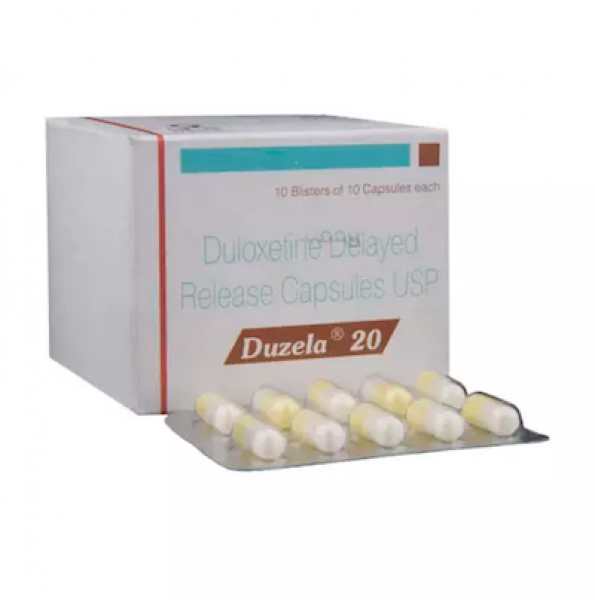 Box and blister strip of generic Duloxetine Hcl 20mg capsule