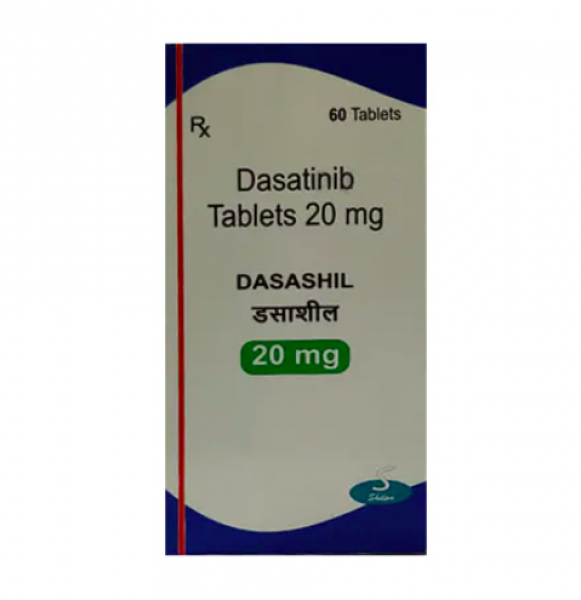 A box of Dasatinib 20mg Generic Tablets