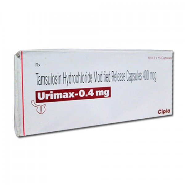Box of generic Tamsulosin Hydrochloride 0.4mg capsule