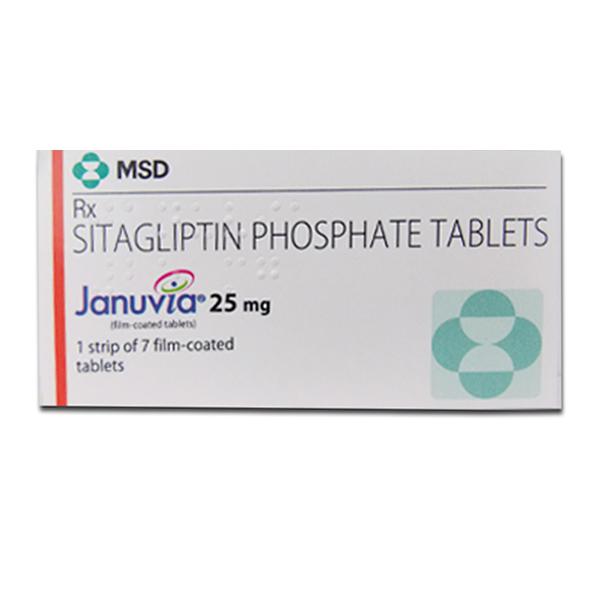 Box of generic Sitagliptin 25 mg Tablets