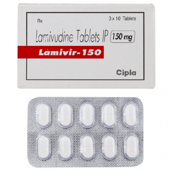 A box and a strip of Lamivudine 150mg Generic Tablets
