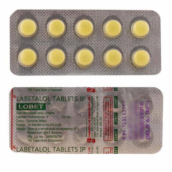 blister strip of Trandate 100 mg Generic Tablet