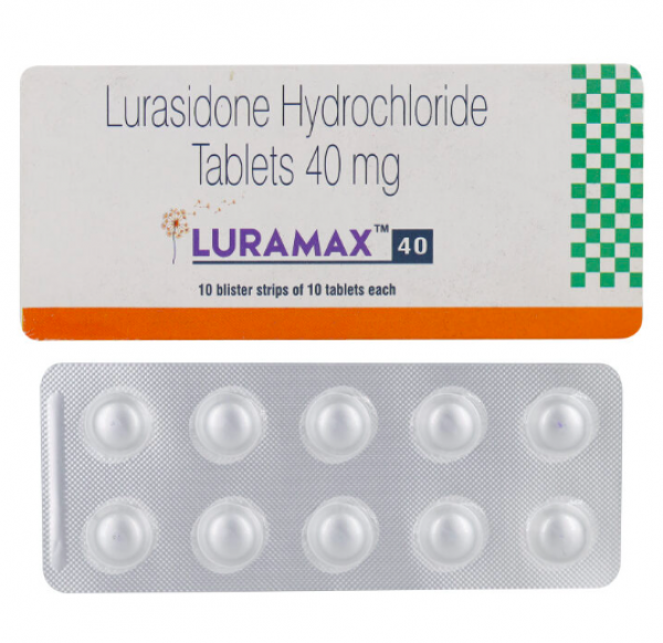 A box and a strip of Lurasidone 40mg Generic Tablets
