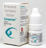 A box and bottle of Bimatoprost Ophthalmic Solution 0.03, 3 ML