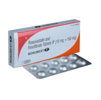 Fenofibrate 160mg + Rosuvastatin 10mg Generic Tablets