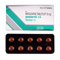 A box and a strip of Mirtazapine 15mg Tabs