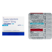 A pack and a strip of generic Catapres 150mcg Pills