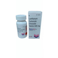 A box and a bottle of Fosrenol Generic (500mg) Tablet