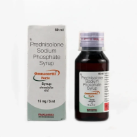 A box and a bottle of Prednisolone (15mg/5ml) Oral Solution